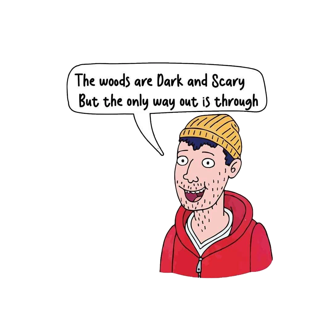 The Wood Are Dark Sticker